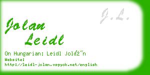 jolan leidl business card